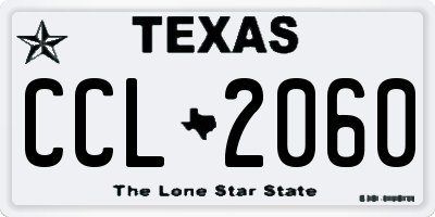 TX license plate CCL2060