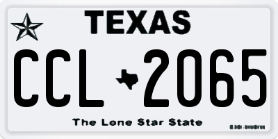 TX license plate CCL2065