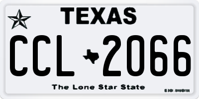 TX license plate CCL2066