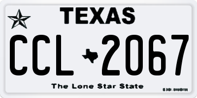 TX license plate CCL2067