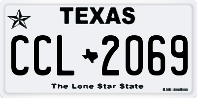TX license plate CCL2069