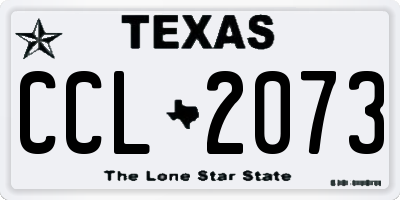 TX license plate CCL2073