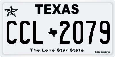 TX license plate CCL2079