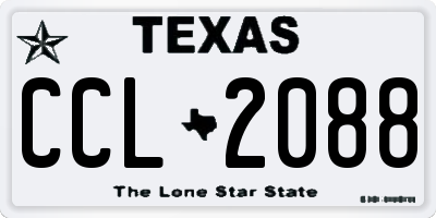 TX license plate CCL2088