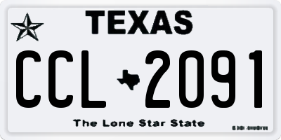 TX license plate CCL2091