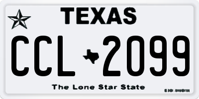 TX license plate CCL2099