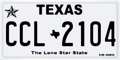 TX license plate CCL2104