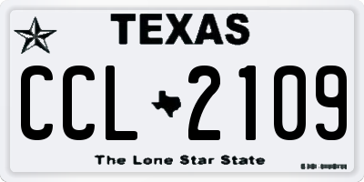 TX license plate CCL2109