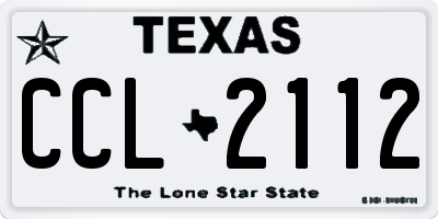 TX license plate CCL2112