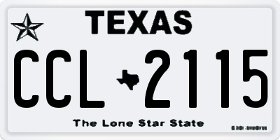 TX license plate CCL2115