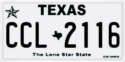TX license plate CCL2116