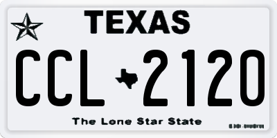 TX license plate CCL2120