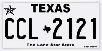 TX license plate CCL2121