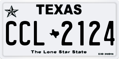 TX license plate CCL2124