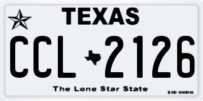 TX license plate CCL2126