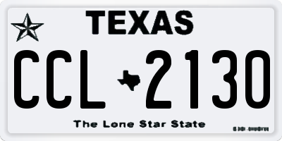 TX license plate CCL2130