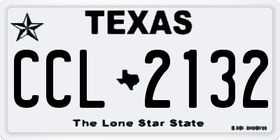 TX license plate CCL2132