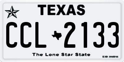TX license plate CCL2133