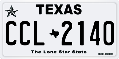 TX license plate CCL2140