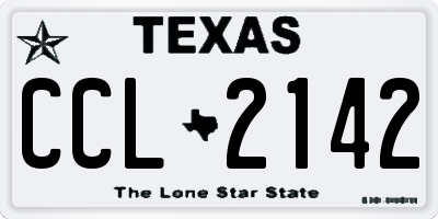 TX license plate CCL2142