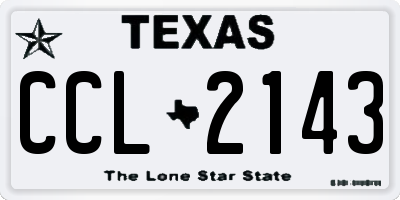 TX license plate CCL2143