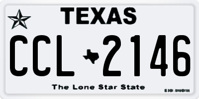 TX license plate CCL2146