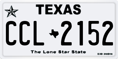 TX license plate CCL2152