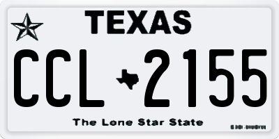 TX license plate CCL2155