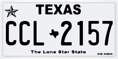 TX license plate CCL2157