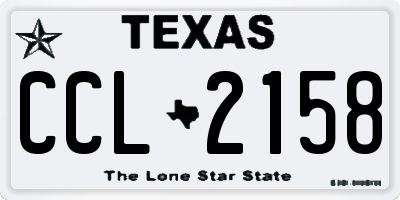 TX license plate CCL2158