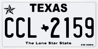 TX license plate CCL2159
