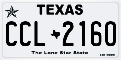 TX license plate CCL2160