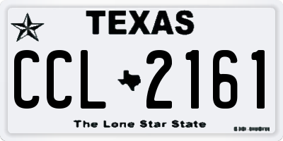 TX license plate CCL2161