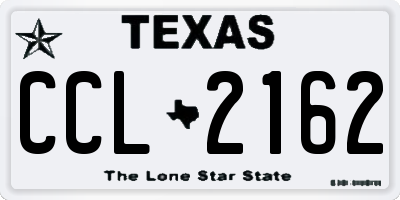 TX license plate CCL2162