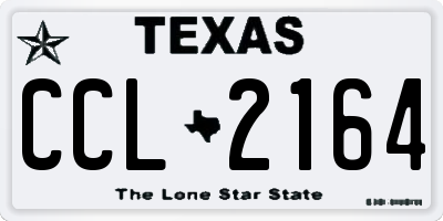 TX license plate CCL2164