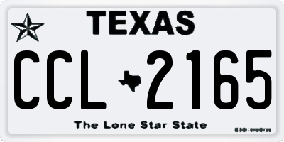 TX license plate CCL2165