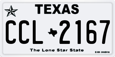 TX license plate CCL2167