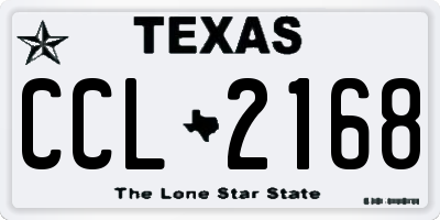 TX license plate CCL2168