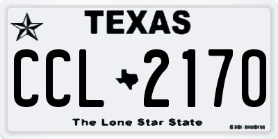 TX license plate CCL2170