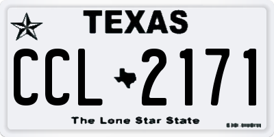 TX license plate CCL2171