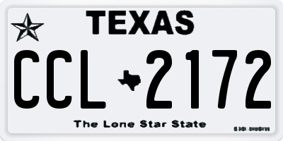TX license plate CCL2172