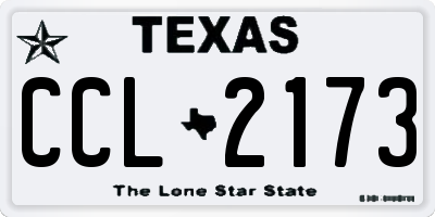 TX license plate CCL2173