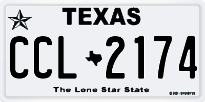 TX license plate CCL2174