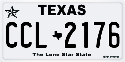 TX license plate CCL2176