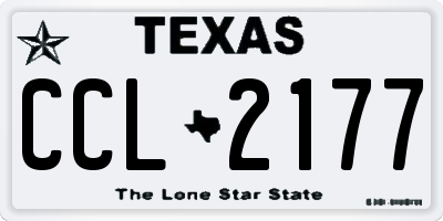 TX license plate CCL2177