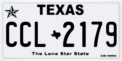 TX license plate CCL2179