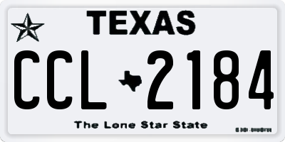 TX license plate CCL2184