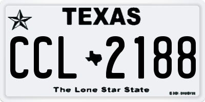 TX license plate CCL2188