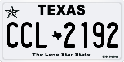 TX license plate CCL2192