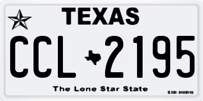 TX license plate CCL2195